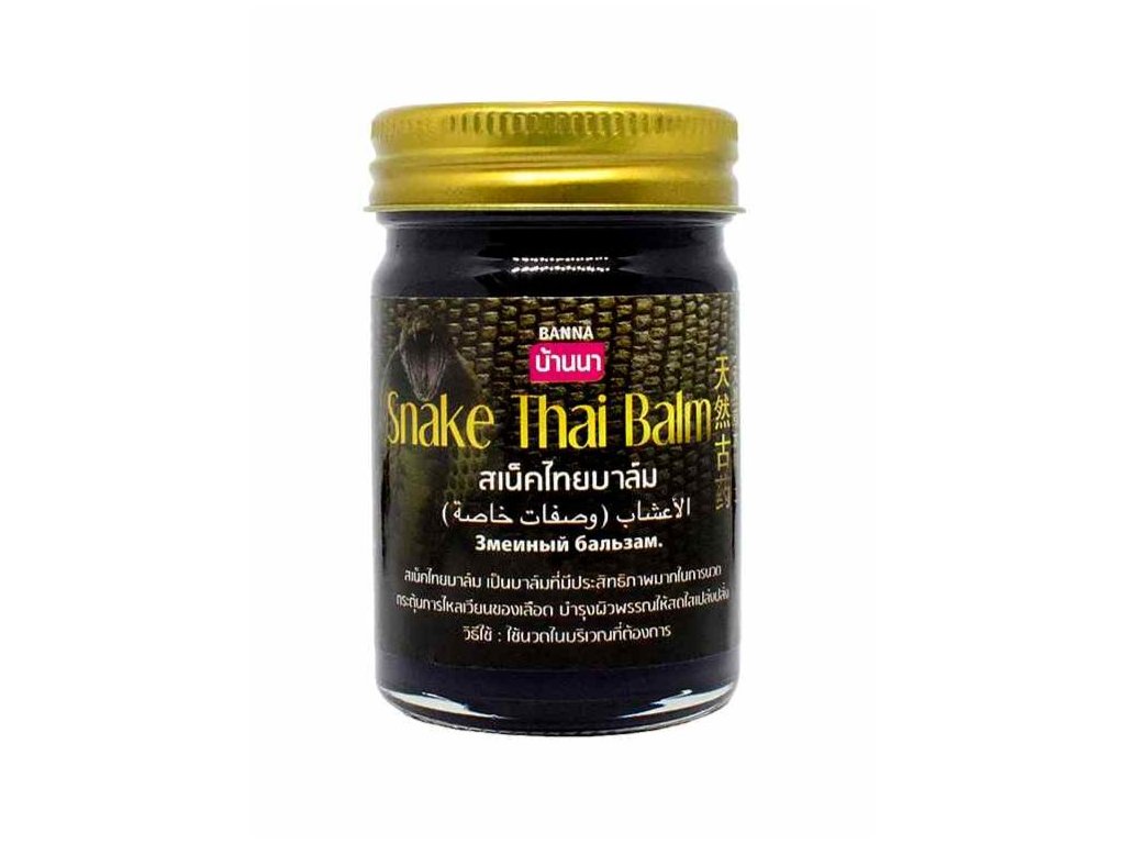 Banna Snake Thai Balm 50 g – thajský bylinný balzám, mentolová vůně